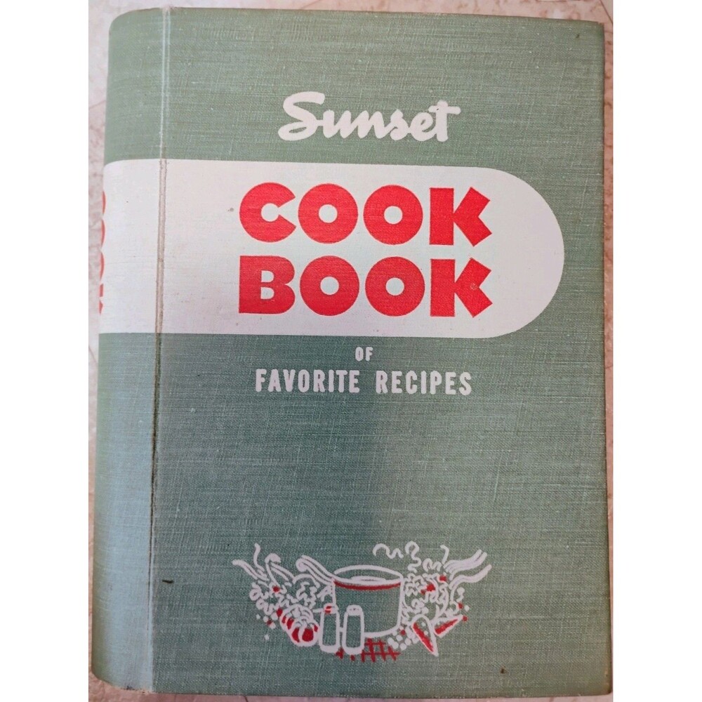 Rare 1949 Sunset Cook Book Favorite Recipes First Edition First Printing Spiral